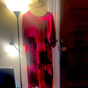 $198 Anthropologie Lysandra Tie-Dye Maxi Dress size S